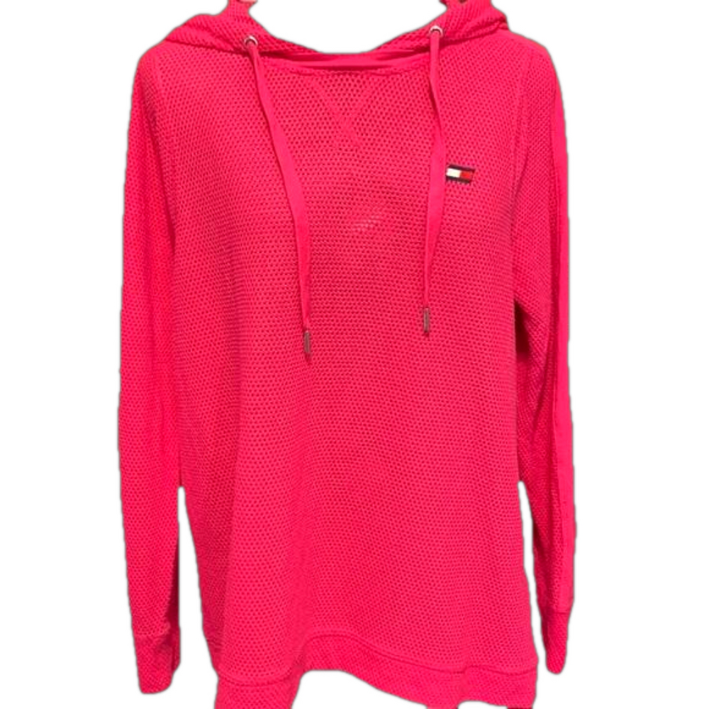 Tommy Hilfiger Sport Mesh Pullover Hoodie Size L